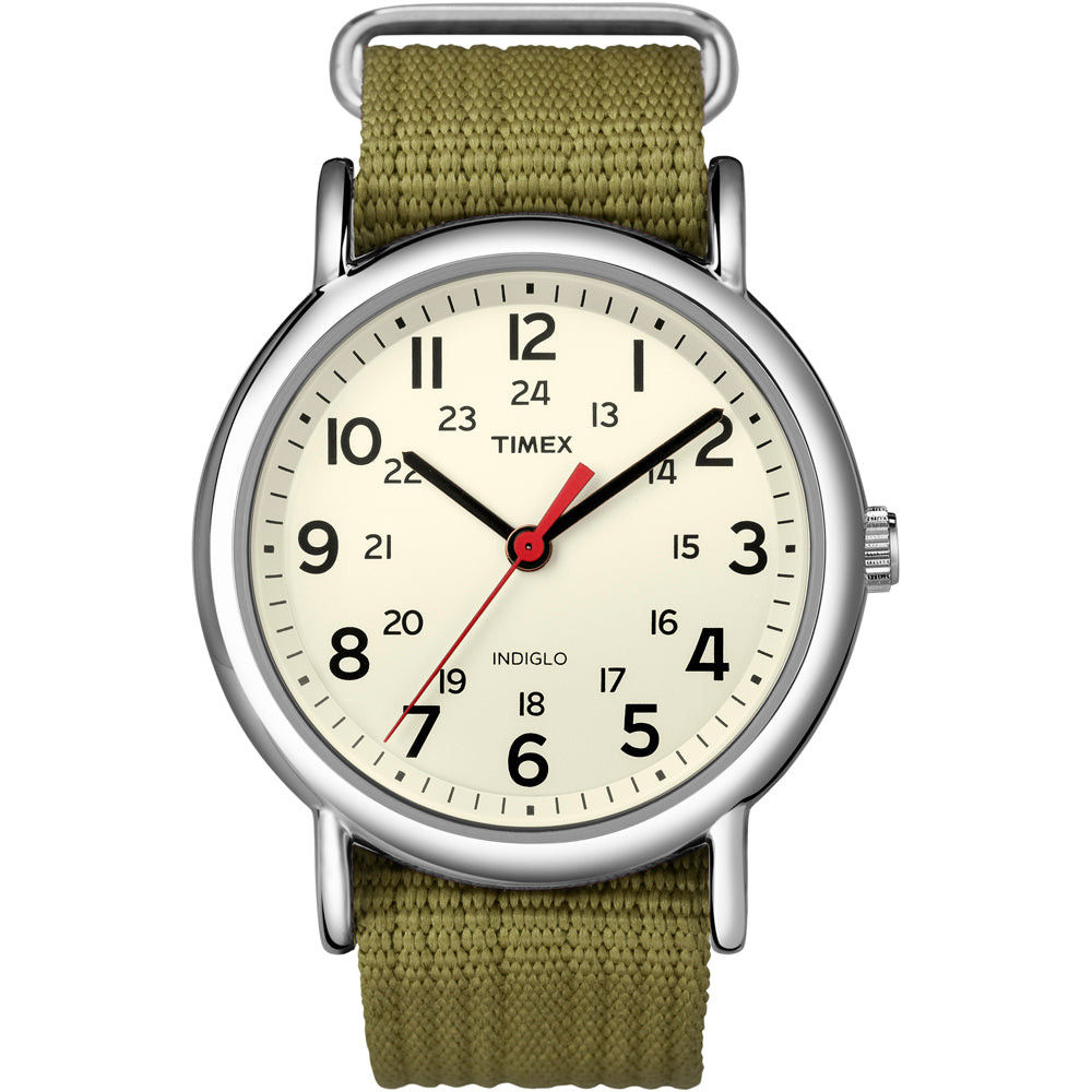 Timex Weekender Slip-Thru Watch - Olive Green [T2N651]