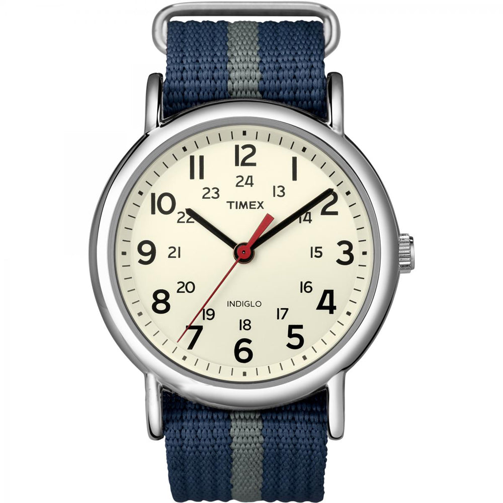 Timex Weekender Slip-Thru Watch - Navy/Grey [T2N654]