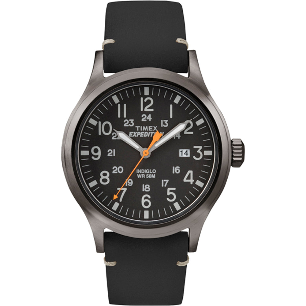 Timex Expedition Metal Scout - Black Leather/Black Dial [TW4B019009J]