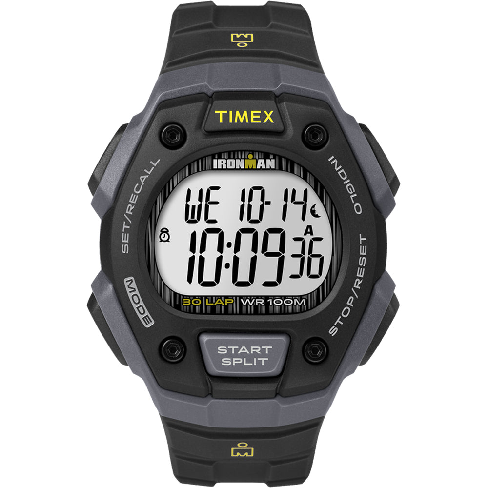 Timex IRONMAN Classic 30 Lap Full-Size Watch - Black/Yellow [TW5M09500JV]