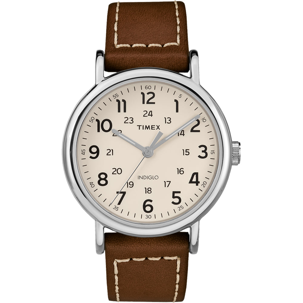 Timex Weekender 2-Piece Leather Strap Watch - Cream [TW2R42400JV]