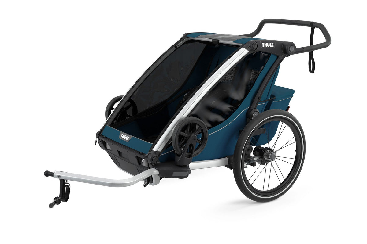Thule Chariot Cross 2 Double Stroller and Bike Trailer Side View