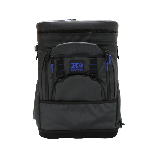 K2 Coolers Backpack Cooler Dark Grey Front View | North Star Fox